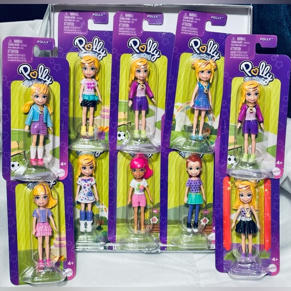 polly pocket Other - Set of 10 Polly Pocket 3” Impulse Dolls - Lila, Margot and 8 Different Pollys